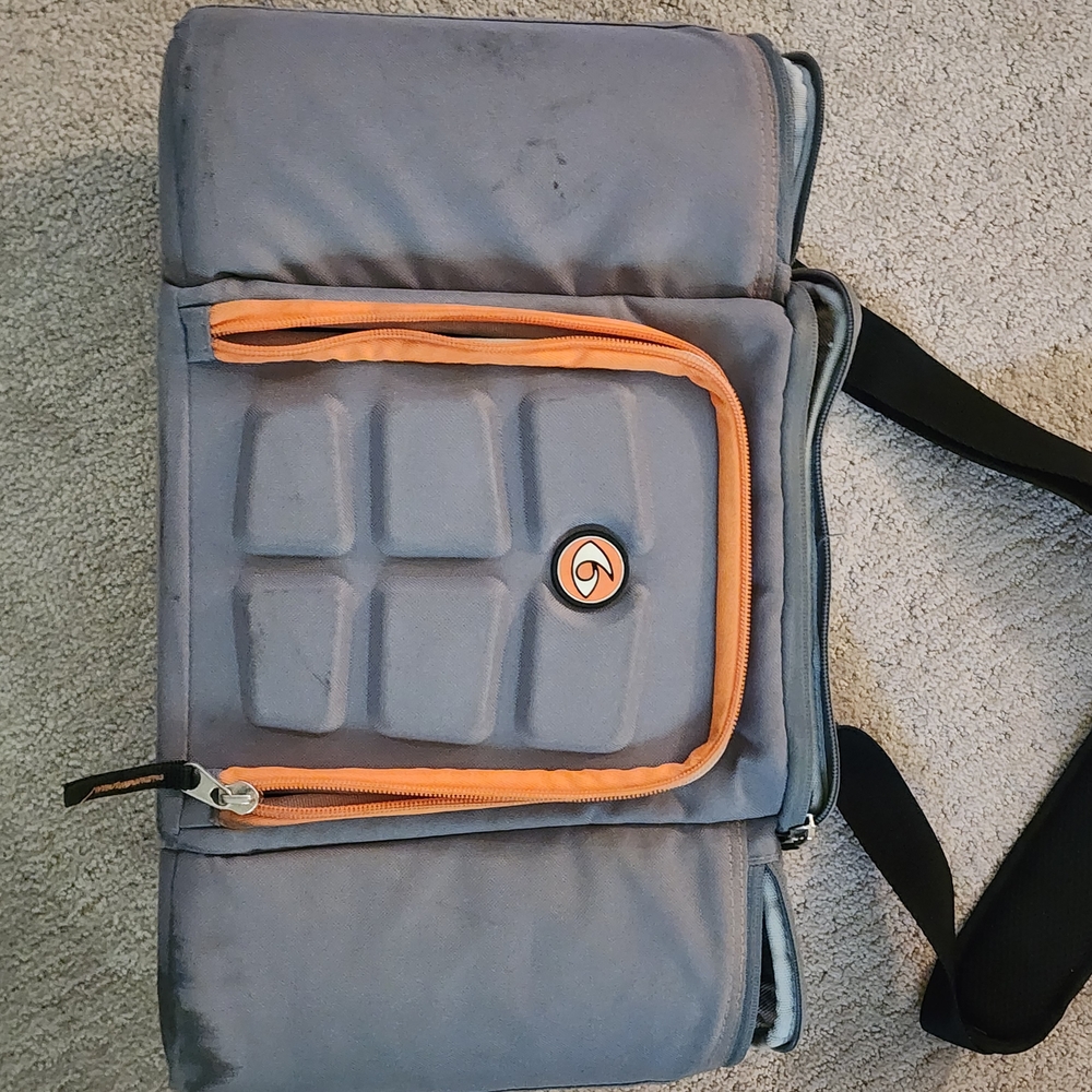 Stylish Gray and Orange Women's Bag